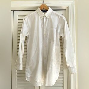 White button down boys shirt